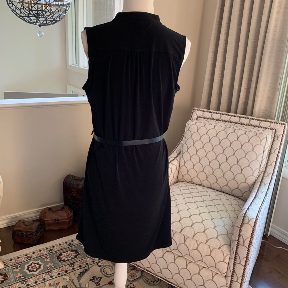 Michael Kors Black Military Style Snap Up Dress - Picture 5 of 8